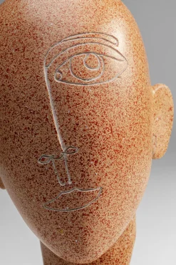 Figurka Dekoracyjna Half A Face 14x30 Cm Brązowa