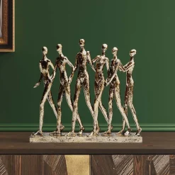 Figurka Dekoracyjna Hand In Hand 30x27 Cm Złota