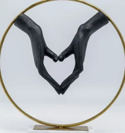 Figurka Dekoracyjna Heart Hand 60x62 Cm Czarno-złota