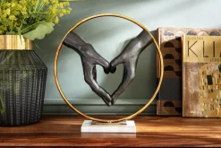 Figurka Dekoracyjna Heart Hand 60x62 Cm Czarno-złota