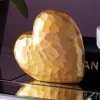 Figurka Dekoracyjna Heart 14x14 Cm Złota