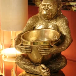 Figurka Dekoracyjna Holding Bowl 33x41 Cm Złota