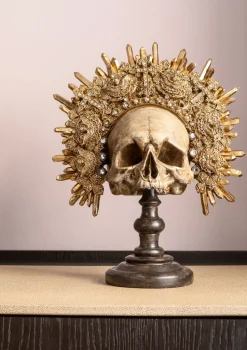 Figurka Dekoracyjna King Skull 34x42 Cm