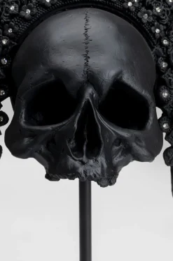 Figurka Dekoracyjna King Skull 32x49 Cm Czarna