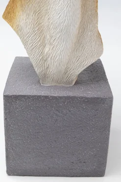 Figurka Dekoracyjna Kolorowa Pies Z Kwiatami 24x47 Cm