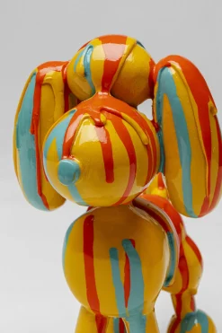 Figurka Dekoracyjna Kolorowa Pies Pudel 16x17 Cm
