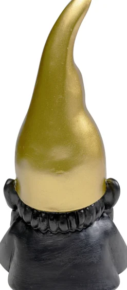 Figurka Dekoracyjna Krasnal Czarny Czapka Złota 10x21 Cm