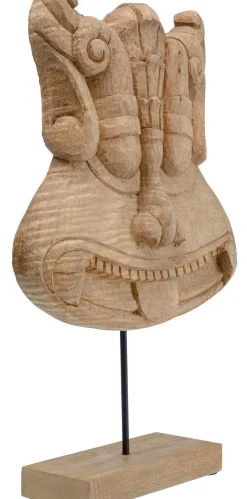 Figurka Dekoracyjna Mask African 36x56 Cm Naturalna