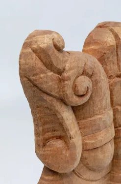 Figurka Dekoracyjna Mask African 36x56 Cm Naturalna
