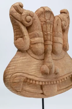 Figurka Dekoracyjna Mask African 36x56 Cm Naturalna