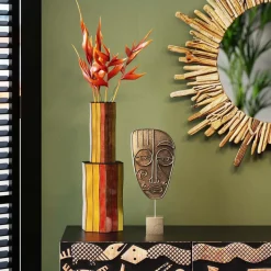 Figurka Dekoracyjna Mask Mathis 18x41 Cm Brązowo-złota