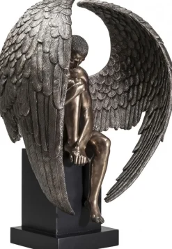 Figurka Dekoracyjna Nude Sad Angel 48x63 Cm Brązowa
