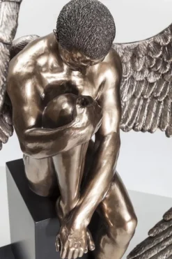 Figurka Dekoracyjna Nude Sad Angel 48x63 Cm Brązowa