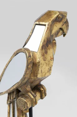 Figurka Dekoracyjna Parrot 53 Cm Złota Postarzana - Lustrzana