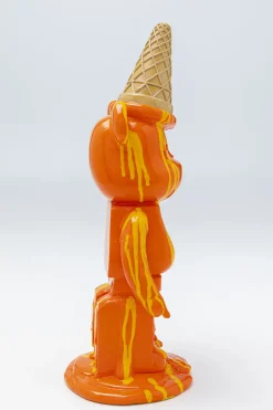 Figurka Dekoracyjna Pomarańczowa Miś I Lód 16x40 Cm