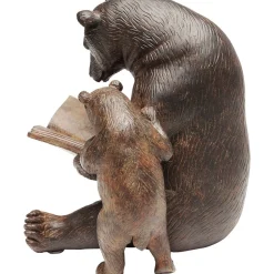 Figurka Dekoracyjna Reading Bears 20x18 Cm Brązowa
