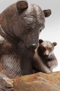 Figurka Dekoracyjna Reading Bears 20x18 Cm Brązowa