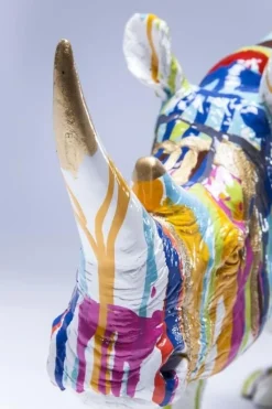 Figurka Dekoracyjna Rhino 55x26 Cm Kolorowa