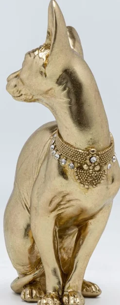 Figurka Dekoracyjna Sitting Cat Audrey 18x27 Cm Złota