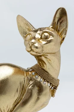 Figurka Dekoracyjna Sitting Cat Audrey 18x27 Cm Złota