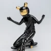 Figurka Dekoracyjna Skater Astronauta 26x21 Cm Czarna