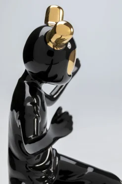 Figurka Dekoracyjna Skater Astronauta 26x21 Cm Czarna