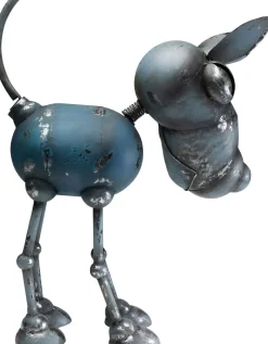 Figurka Dekoracyjna Stalowa Pies Robot 52x60 Cm