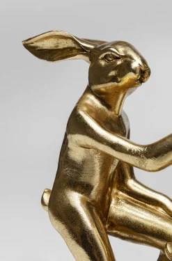 Figurka Dekoracyjna Tandem Rabbits 43x34 Cm Czarno-złota