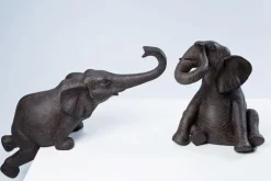 Figurki Dekoracyjne Elephant Circus 54x22 Cm Ciemnobrązowe