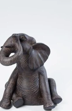Figurki Dekoracyjne Elephant Circus 54x22 Cm Ciemnobrązowe