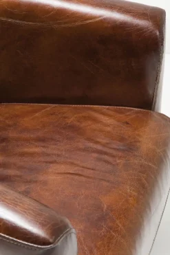 Fotel Cigar Lounge 72x70 Cm Brązowy Skóra Naturalna