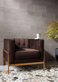 Fotel Loft 81x70 Cm Brązowy