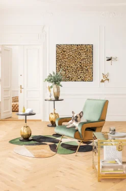 Fotel Luna High 74x93 Cm Zielony