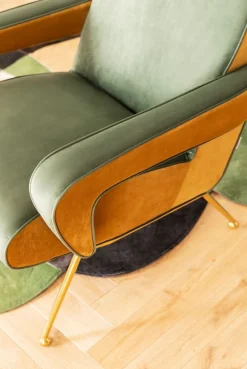 Fotel Luna High 74x93 Cm Zielony