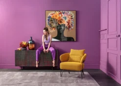 Fotel Nowoczesny Do Salonu żółty Nogi Stalowe Czarne 78x71 Cm