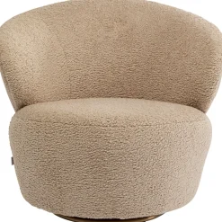 Fotel Obrotowy Carella 82x75 Cm Beżowy