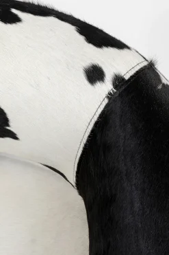 Fotel Obrotowy Maye Cow 76x86 Cm Skóra Naturalna