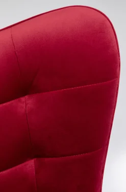 Fotel Obrotowy Oscar Velvet 82x95 Cm Czerwony