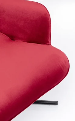 Fotel Obrotowy Oscar Velvet 82x95 Cm Czerwony