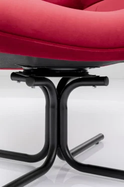 Fotel Obrotowy Oscar Velvet 82x95 Cm Czerwony