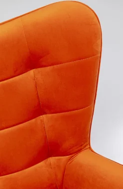 Fotel Obrotowy Oscar Velvet 82x95 Cm Pomarańczowy