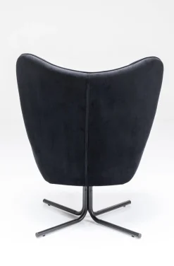 Fotel Obrotowy Oscar Velvet 82x95 Cm Czarny