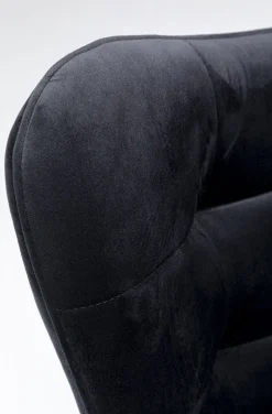Fotel Obrotowy Oscar Velvet 82x95 Cm Czarny