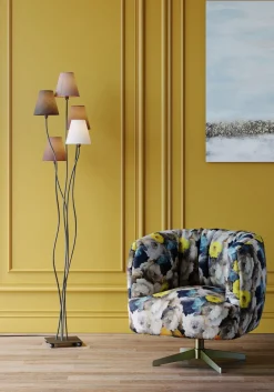 Fotel Obrotowy Peony Yellow 81x70 Cm
