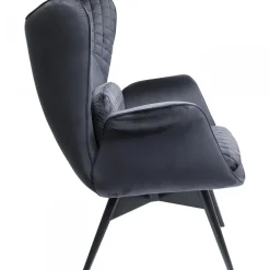 Fotel Tudor Velvet 78x100 Cm Czarny