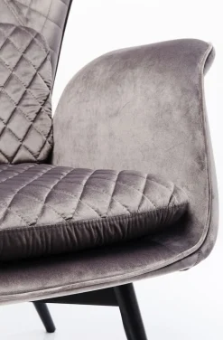 Fotel Tudor Velvet 78x100 Cm Srebrnoszary