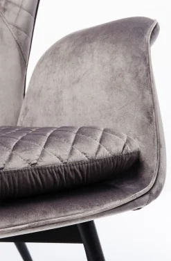 Fotel Tudor Velvet 78x100 Cm Srebrnoszary