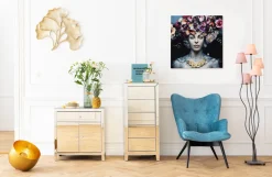 Fotel Vicky 73x94 Cm Niebieski