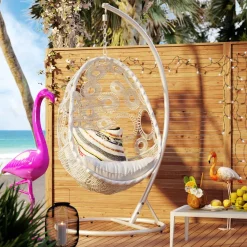 Fotel Wiszący Ibiza 104x203 Cm Biały