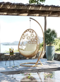 Fotel Wiszący Ibiza 120x209 Cm Naturalny